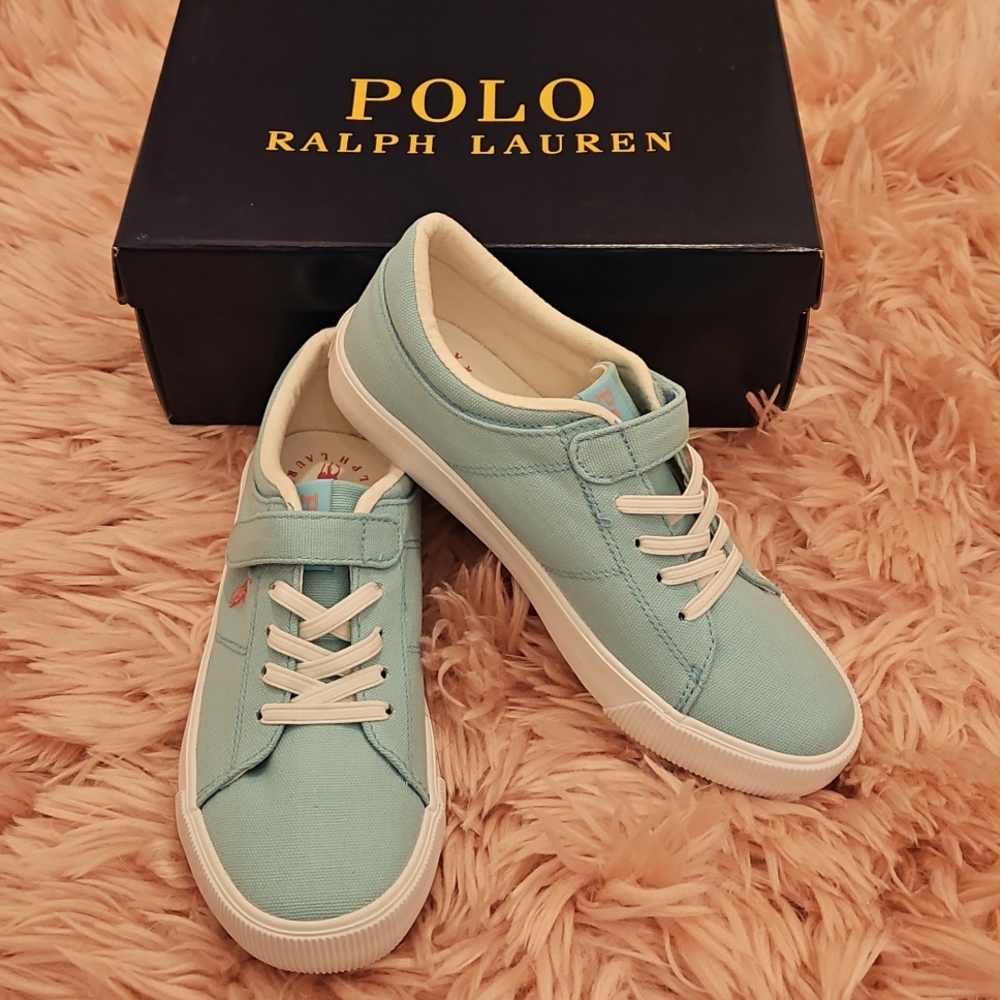 *NEW* Girls POLO Ralph Lauren Elmwood Canvas Sneaker Size 3
